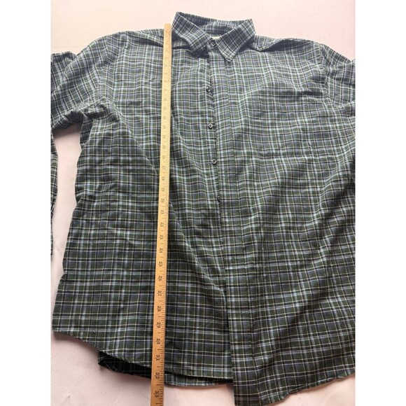 St Johns Bay Iron Free Shirt Mens Size 2XLT Green Plaid Long Sleeve Button Up - Picture 4 of 6